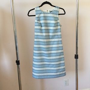 Tommy Hilfiger Embroidered Baby Blue Striped Dress